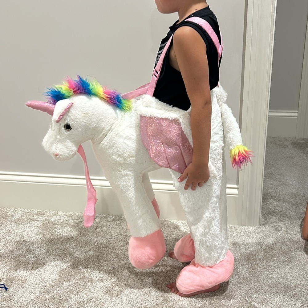 Strap on unicorn costume-like new!